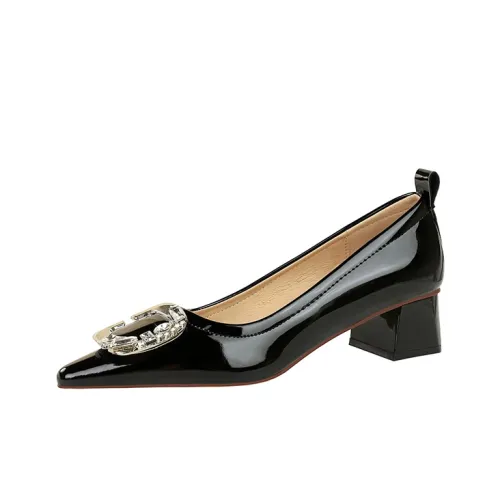 BIGTREE Chunky Heel High Heels Women's