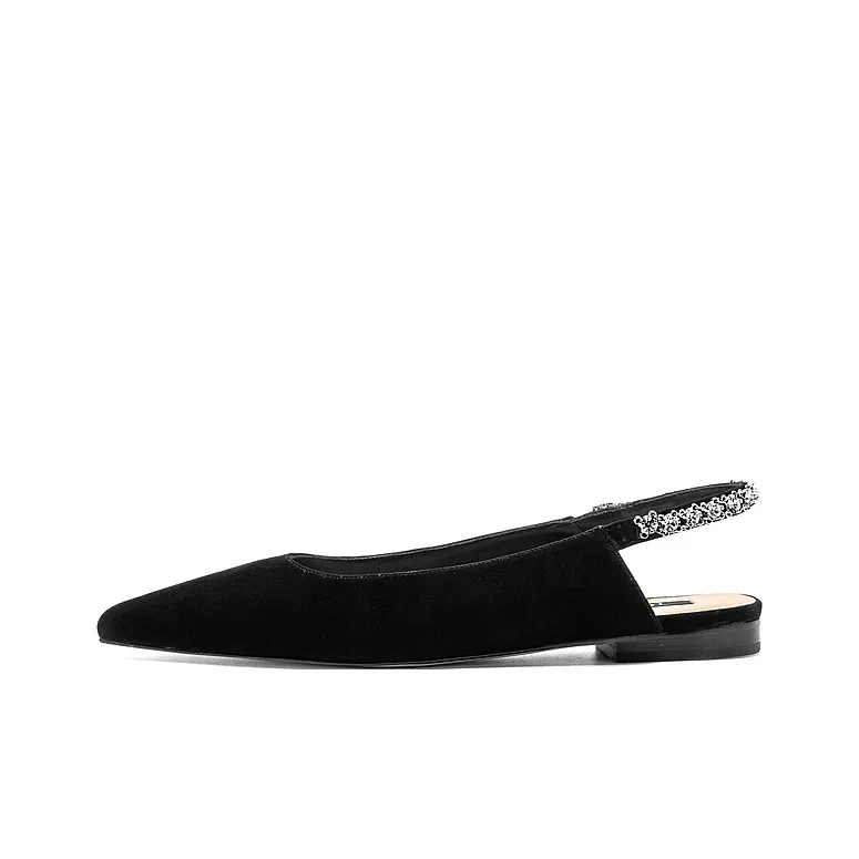 JOOC Slim Heel High Heels 7cm Women's Black-8