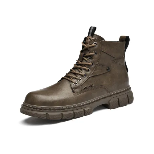 Wen Nai Short Martin Boot Men's Khaki