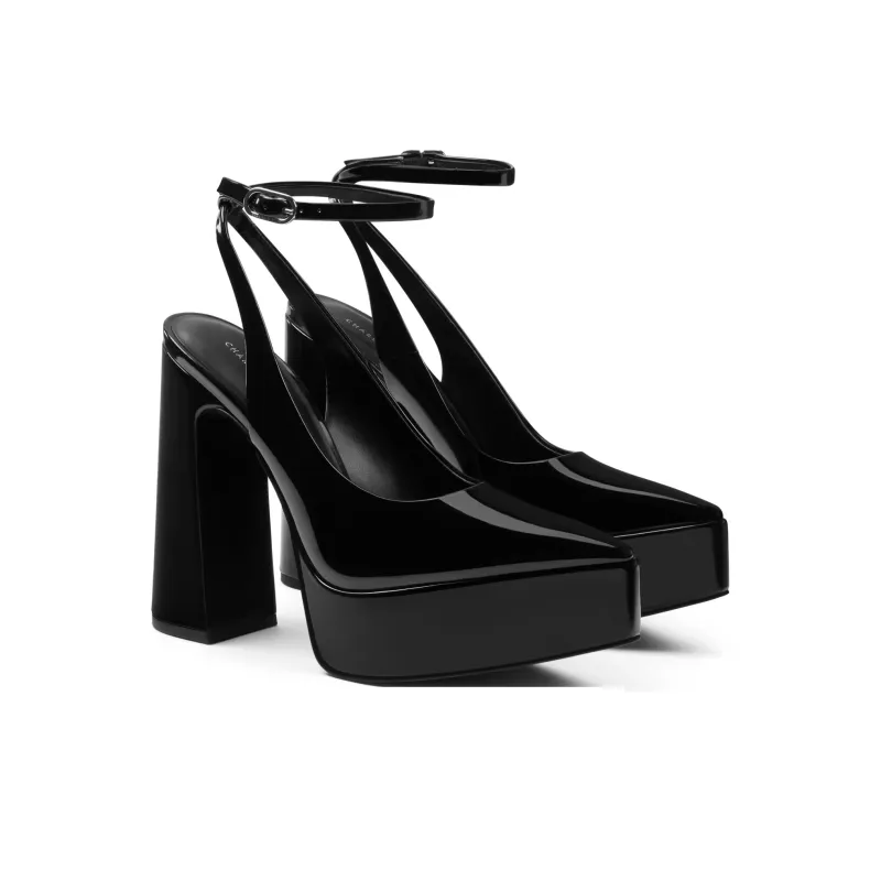 CHARLES&KEITH Chunky Heel High Heel Sandal 13.1cm Women's-1