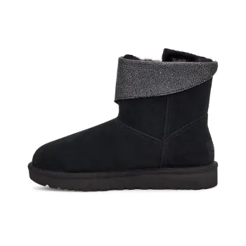 UGG Classic Caviar Mini Fleece Lined Black Women's