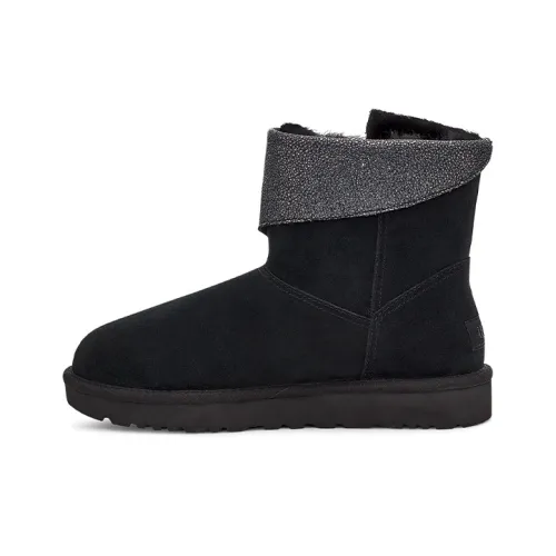 UGG Classic Caviar Mini Fleece Lined Black Women's