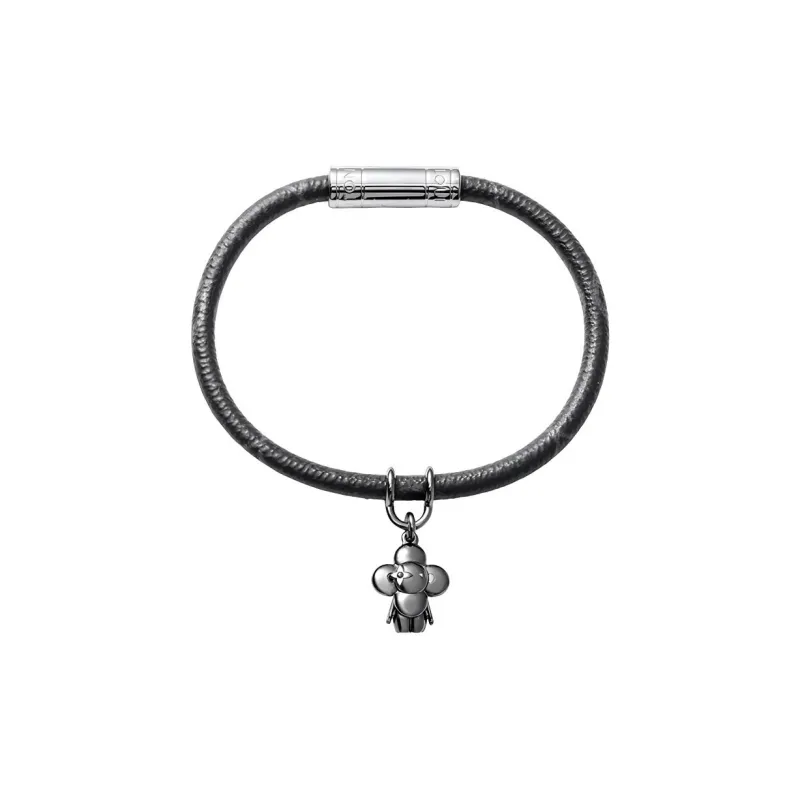 LOUIS VUITTON Canvas Wristbands Unisex Black-2