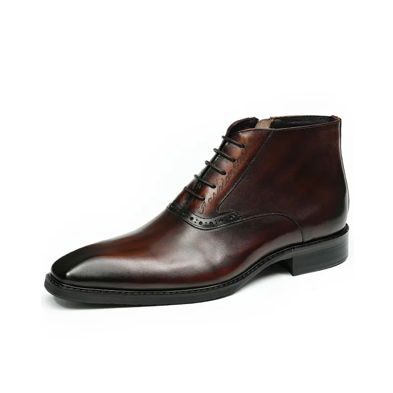 ASTON M.JAZZ Ankle Boots Men Black/Coffee-10
