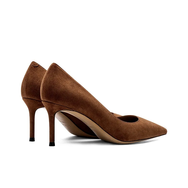 JOOC Slim Heel High Heels Women's Brown-3