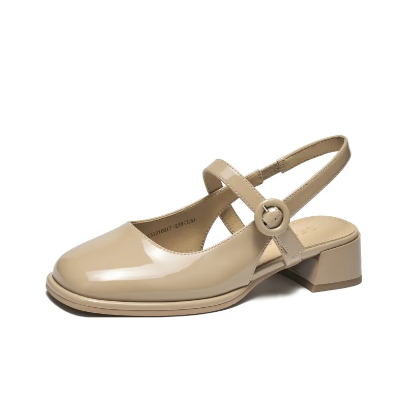GEMEIQ High Heels Women's Ecru/Cream Apricot-4