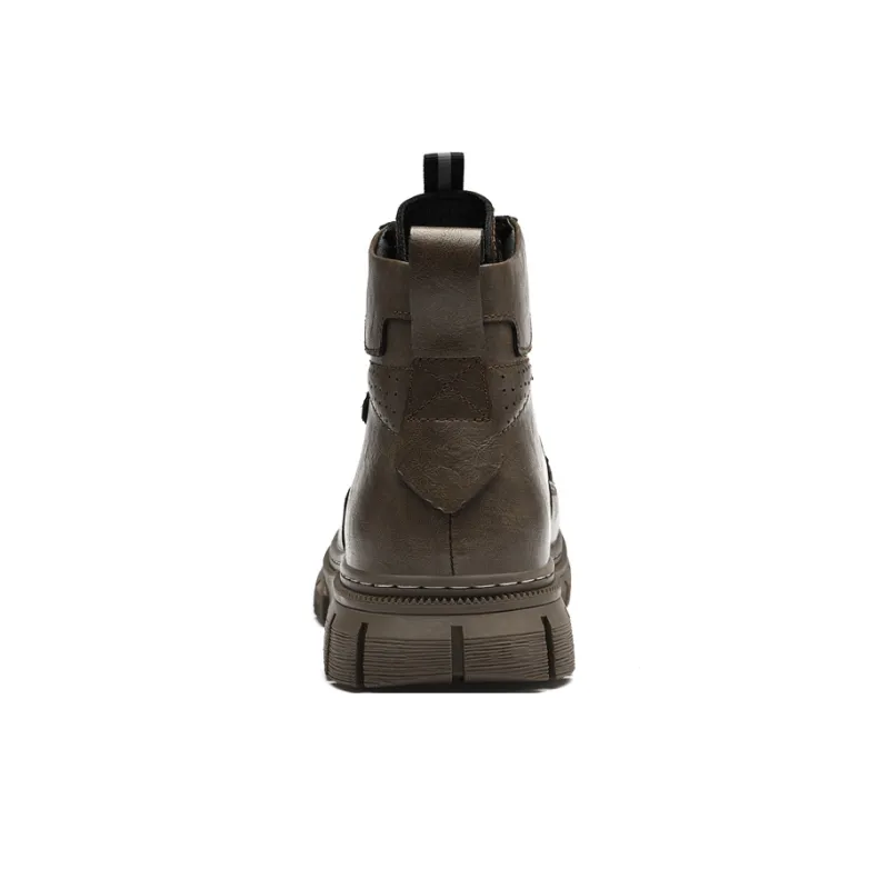 Wen Nai Short Martin Boot Men's Khaki-3