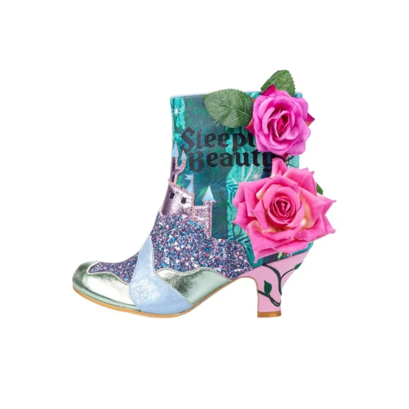 Disney x IRREGULAR CHOICE Princess Of Beauty Ankle Boots Women's Pink-2