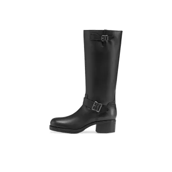 ASH TRINIDAD Collection Genuine Leather Knee-High Boots Women's Black