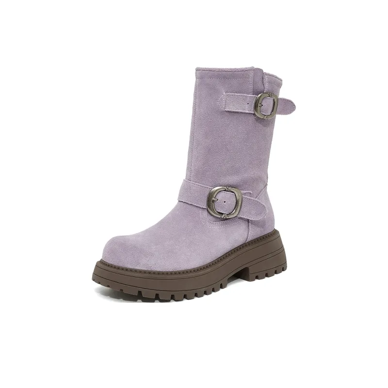 OULISASI Ankle Boots Women's Ecru/Khaki/Umber/Purple/Mocha-16