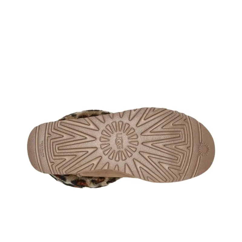 UGG Fluff Mini Quilted Leopard Fleece Lined 'Leopard Print' Women's-5
