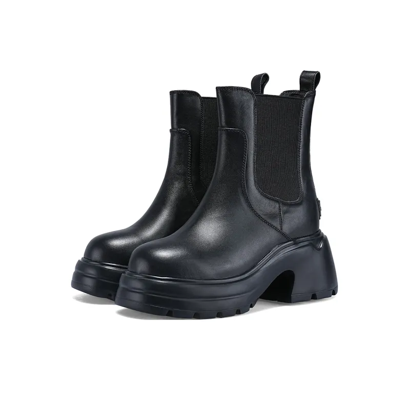 IiJin Short Chelsea Boots Women's Black-3