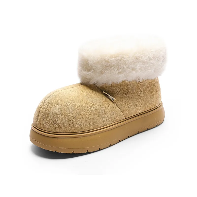 BENZI Warm Wear Resistant Height Increasing Slip Resistant Coverage Short Snow Boots Women's-16