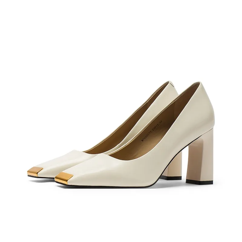 Coup De Foudre Chunky Heel High Heels 8cm Women's-1
