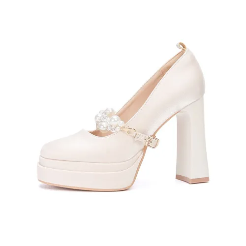Zubumei Chunky Heel High Heels 11CM Women's