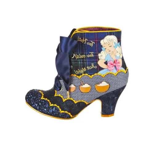 IRREGULAR CHOICE New Roomie Ankle Boots Women's Blue Yellow