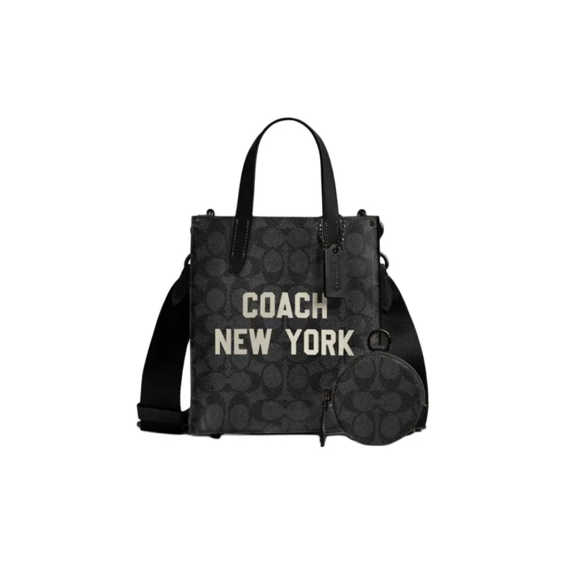 COACH Relay Artificial Leather Tote Bag, Shopping Bag, Handbag Small Size Women's Black-0