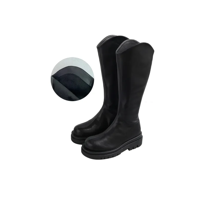 DOLIN COLLECTION Knee-high Boots 5cm Women's Black Fleece-Lined-5