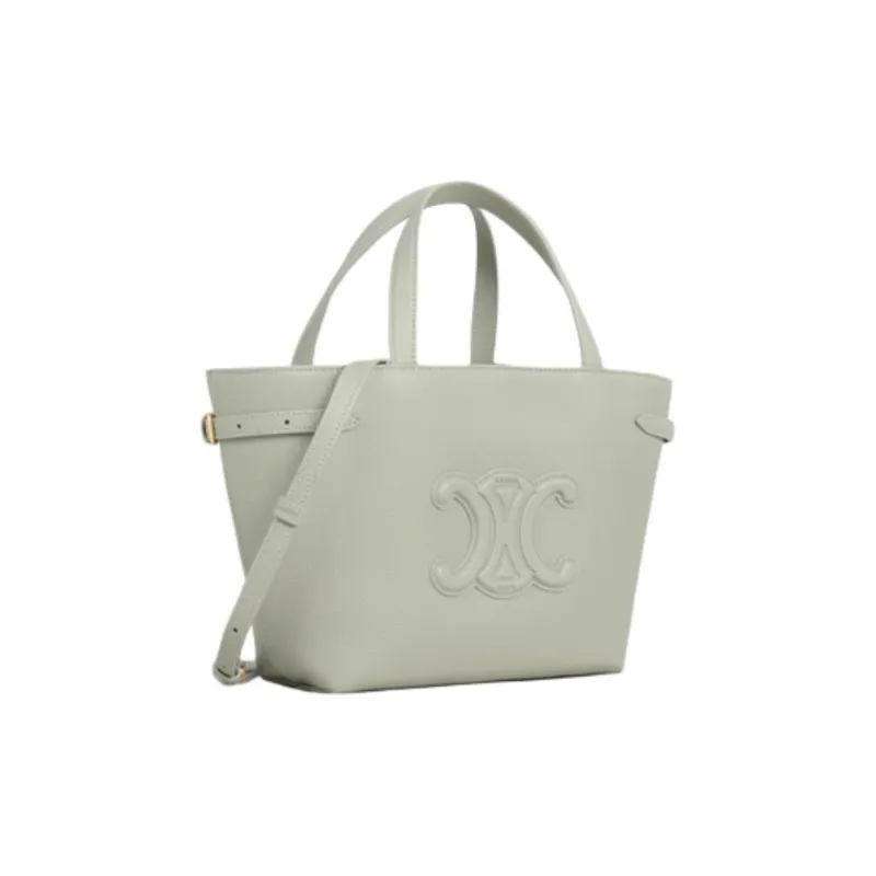 CELINE Cabas Calfskin Tote Bag Shopping Bag Shoulder Bag Handbag Mini Women's Lightweight Clay-3