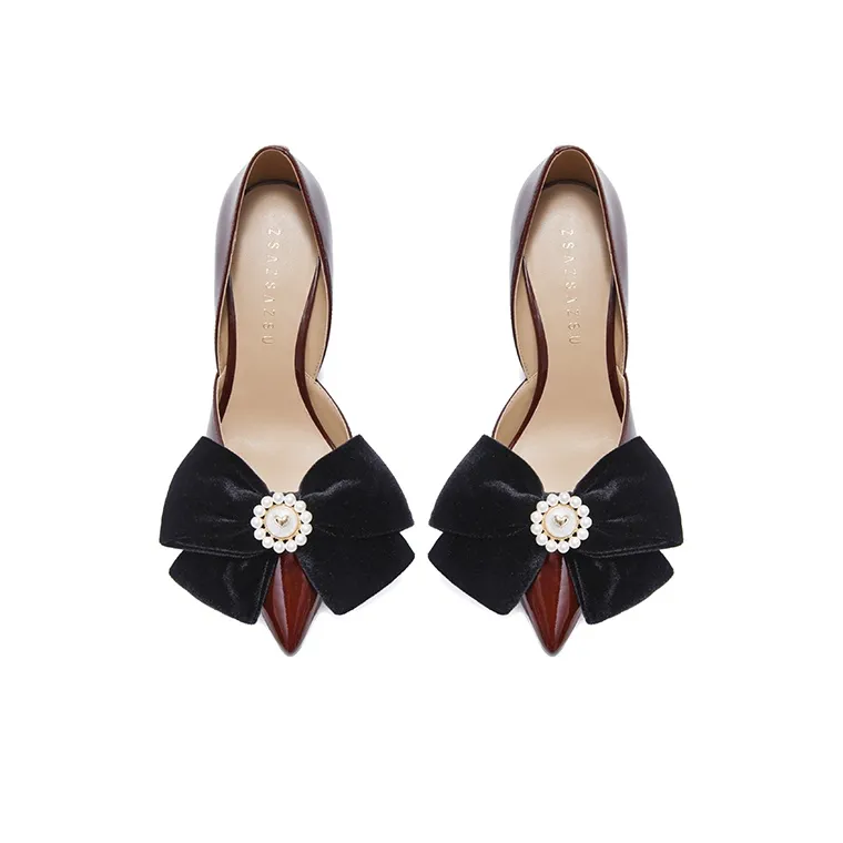 ZSAZSAZSU High Heels Women's Dark Red-3