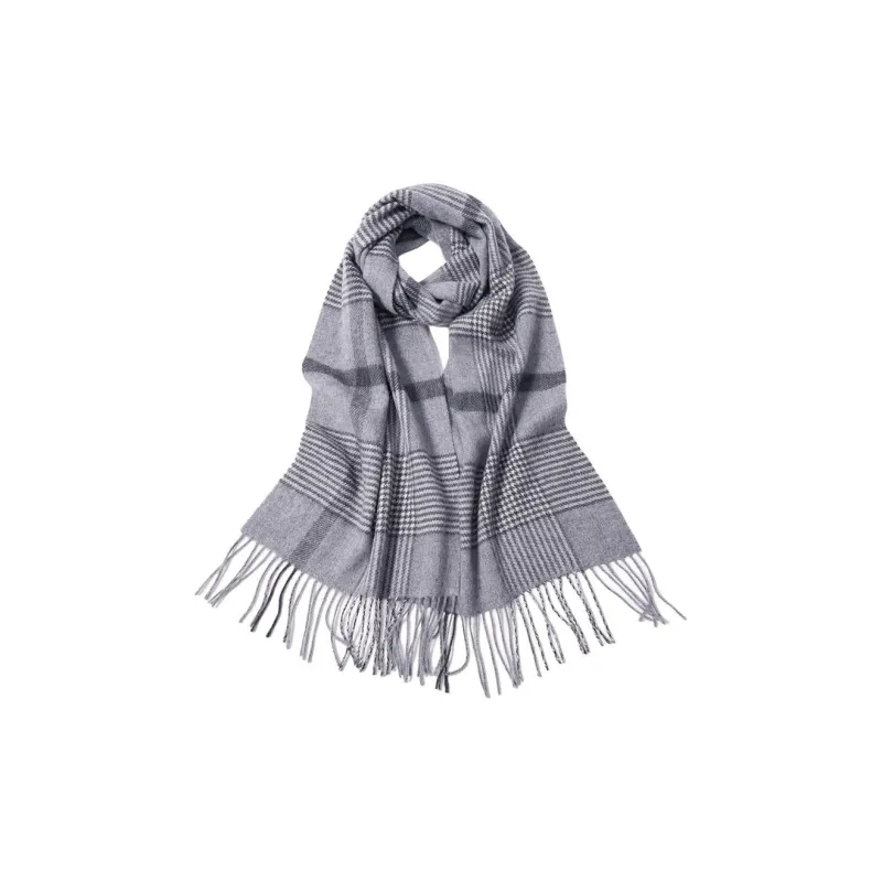 Red Bean Wool Knit Scarves Men's-4