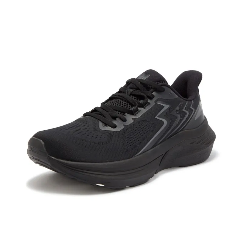 361° Cushioning Anti Slip And Wear Resistant Low Top Casual Running Shoes Unisex Black Gray-1