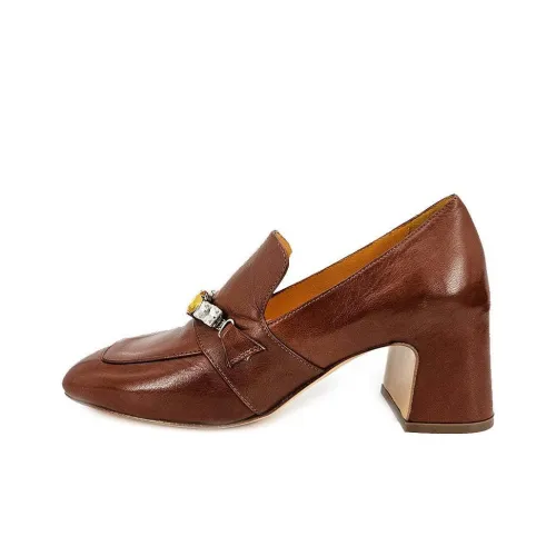 MADISON MAISON Chunky Heel High Heels 6.5cm Women's Cognac