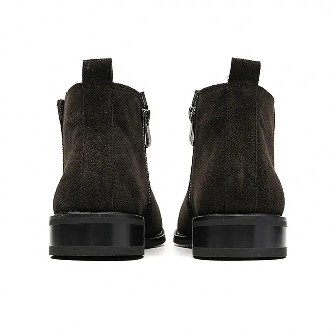 GZZ Ankle Boots Men Black/Dark Brown-8