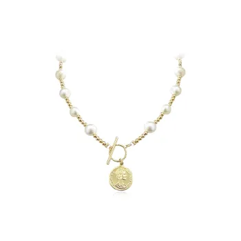 WAW Gold Plated Copper Pearl Necklaces Women's