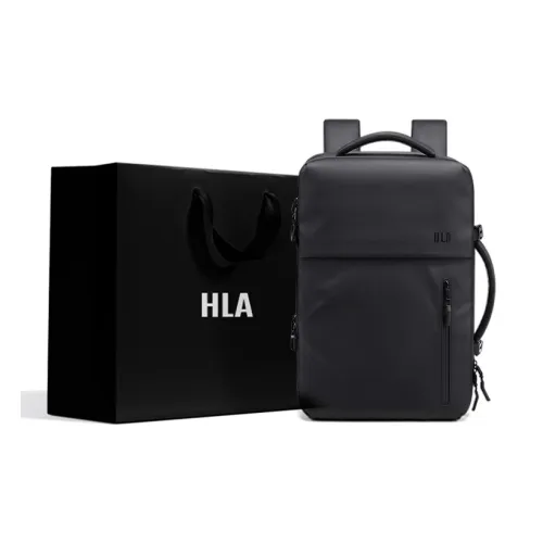 HLA Polyester Computer Luggage Bag, Travel Bag, Backpack Large Size Men
s Black/Gray
