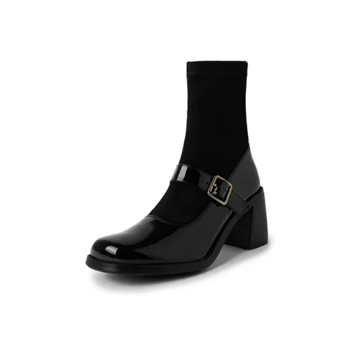 XIAOAJUE Ankle Boots Women's Black