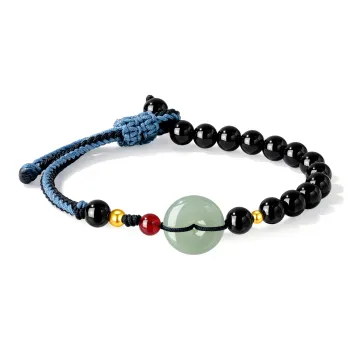 Lao Feng Xiang Hetian Jade Bracelets Green Jade Unisex