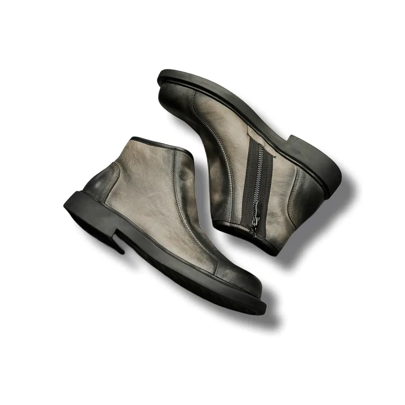 Brounvanm Ankle Boots Men Gray-2