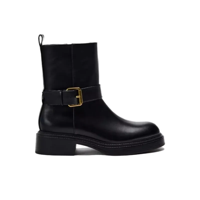 ZARA Ankle Boots 3.7cm Women's Black-1