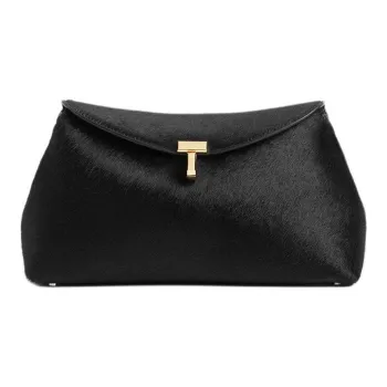TOTEME Cow Leather Clutch Bag Over The Shoulder Women's Black