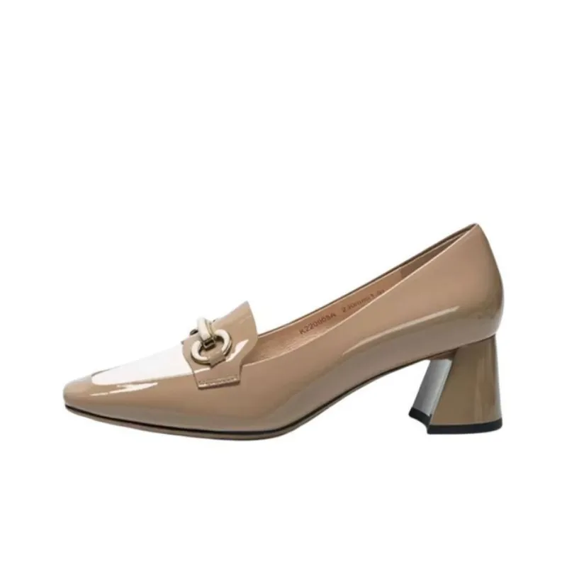 Satchi Chunky Heel High Heels Women's Brown-0