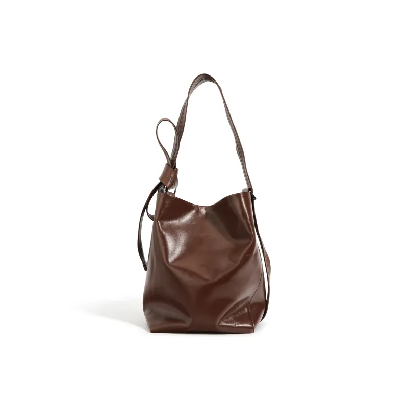 COURONNE Top Grain Cow Leather Crossbody Bag, Bucket Bag, Shoulder Bag Regular Women's Multicolor-0