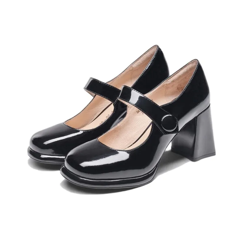 Kiss Kitty Chunky Heel High Heels 8cm Women's-7