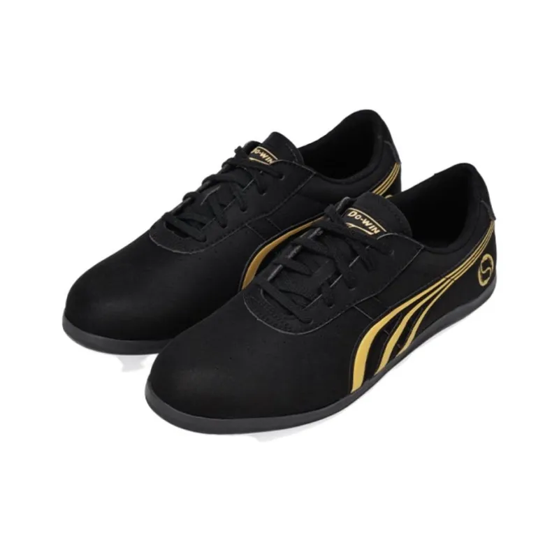 DO WIN Cushioning Wear Resistant Low Top Training Shoes Unisex Black Gold-2