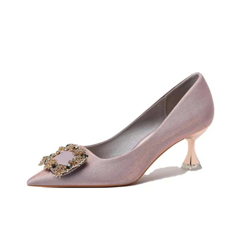 DAPHNE Slim Heel High Heels 6cm Women's Purple-0
