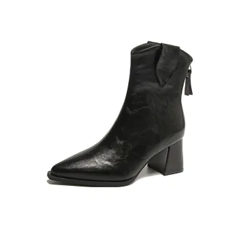 GEJIANI Ankle Boots Women's Black/Brown