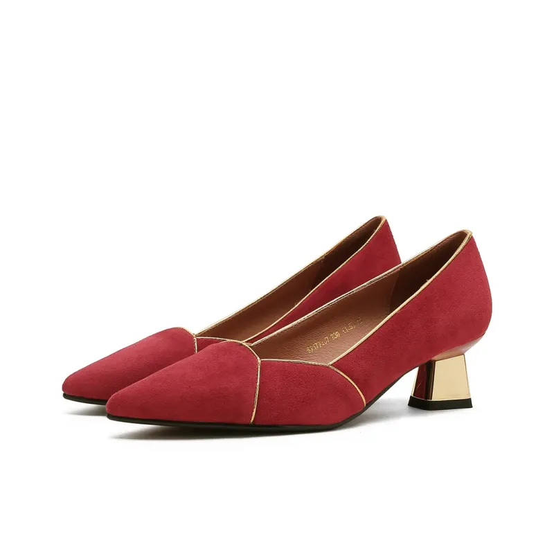VEDULLAR Chunky Heel High Heels 3.5cm Women's-6