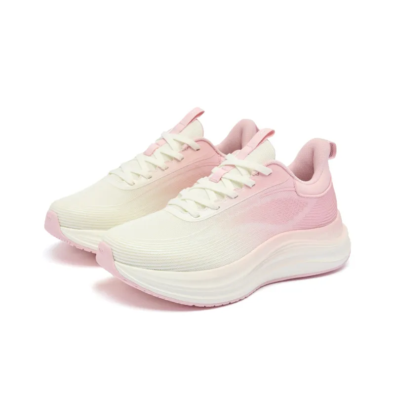 QIAODAN Running Shoes Women's Low Top Ivory/Frosted Pink-2