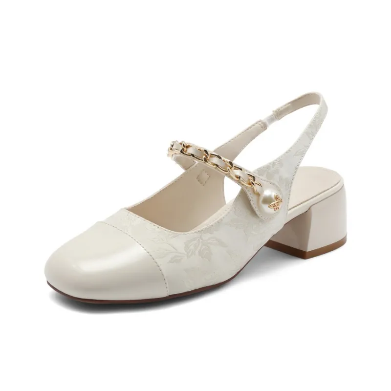 BELLE Chunky Heel High Heels 4.5cm Women's-1