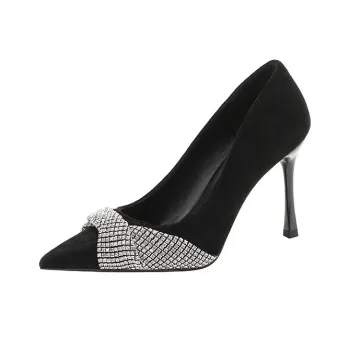 HKCP Slim Heel High Heels 7cm Women's Black