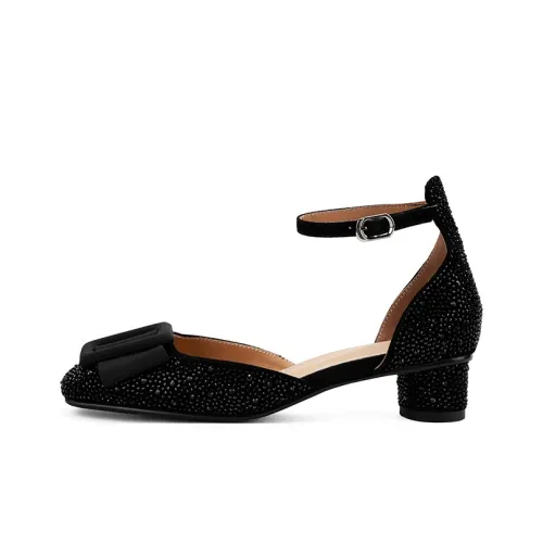 Naiyee Chunky Heel High Heels Women's Cognac