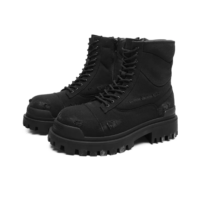 ΛOLUNKΛ Ankle Boots 5CM Men's Black-1