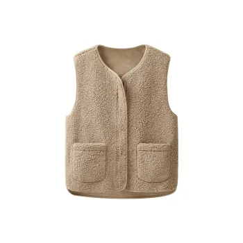 Aimilian Faux Sherpa Coat Vest Women's