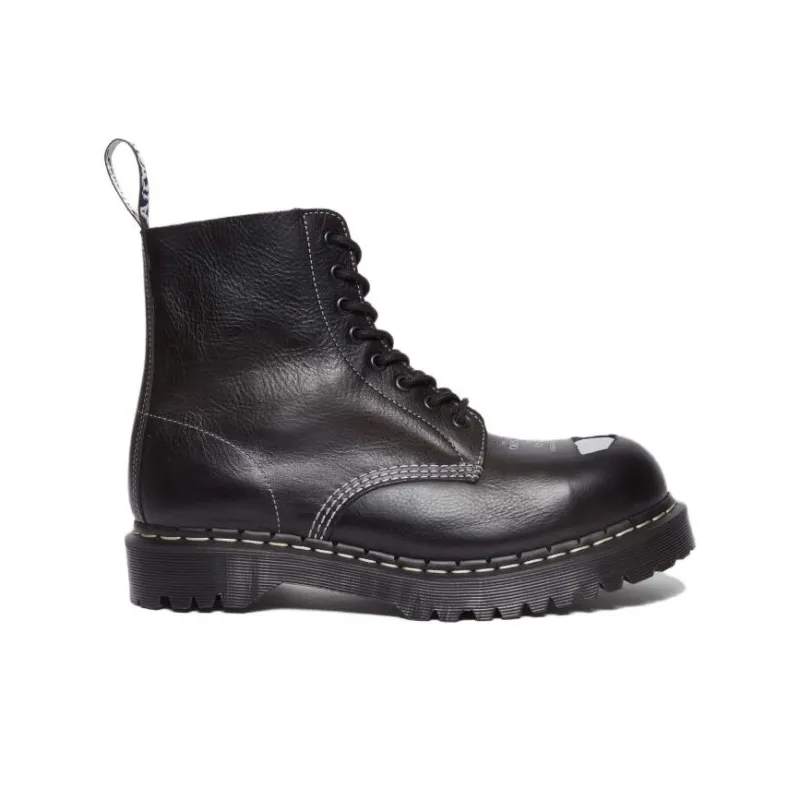 Dr. Martens 1460 Pascal Bex Exposed Steel Toe Lace Up Boots Black Women's-1