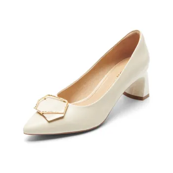 PT'SON Chunky Heel High Heels 5.5cm Women's